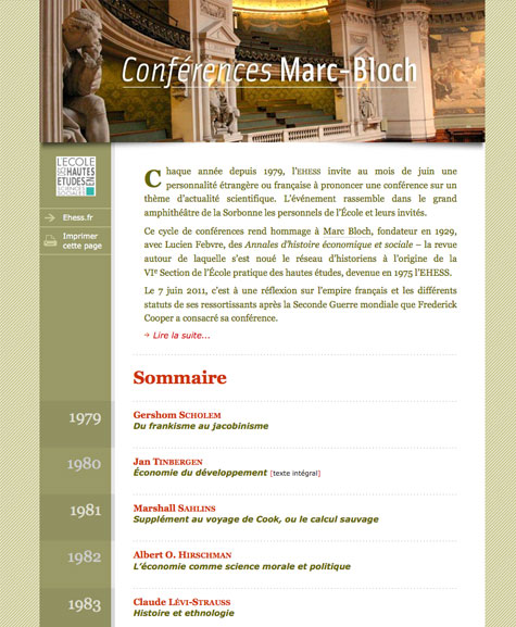 Conférences Marc Bloch